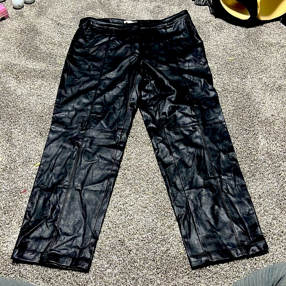 Women’s H&M faux leather pants size 12